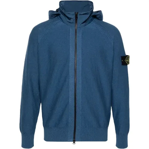 Knitted Hoodie with Compass Badge , male, Sizes: L, XL, 2XL - Stone Island - Modalova