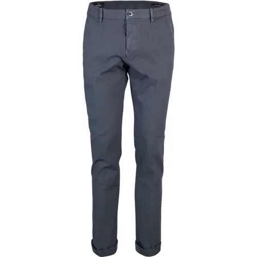 Slim Fit Grey Chino Trousers , male, Sizes: 5XL, 2XL, 4XL, 3XL - Mason's - Modalova