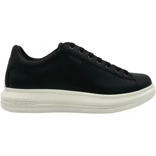 Schwarze Leder Herren Sneakers - Guess - Modalova