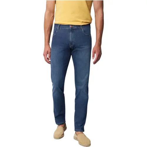 Schmale Denim-Jeans mit Super-Stretch - Meyer - Modalova