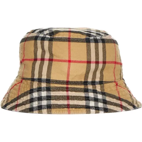 Vintage Check Cotton Bucket Hat , male, Sizes: S, M, L - Burberry - Modalova