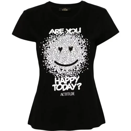 Heart Smiley Print T-shirts and Polos , female, Sizes: M - Twinset - Modalova