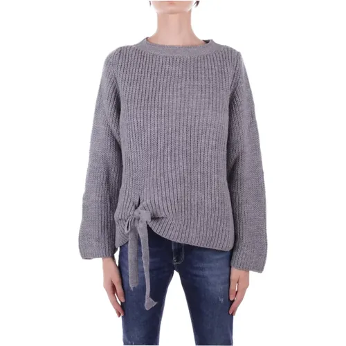 Bestickter Anthrazit-Pullover , Damen, Größe: XS - H2O - Modalova