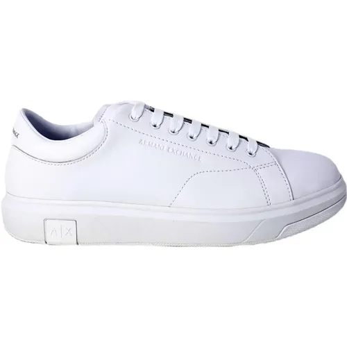 Weiße Ledersportschuhe , Herren, Größe: 41 EU - Armani Exchange - Modalova