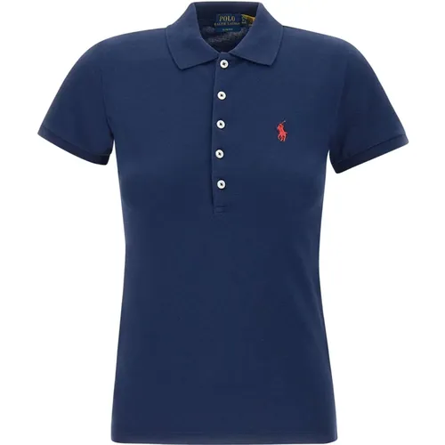 Damen Navy Polo Shirt mit Iconic Logo , Damen, Größe: L - Ralph Lauren - Modalova