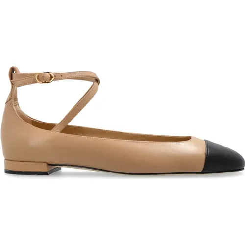 Leather ballet flats Eden Strap , female, Sizes: 4 UK, 7 1/2 UK, 6 1/2 UK, 3 1/2 UK, 2 1/2 UK, 5 UK, 5 1/2 UK, 4 1/2 UK - Stuart Weitzman - Modalova