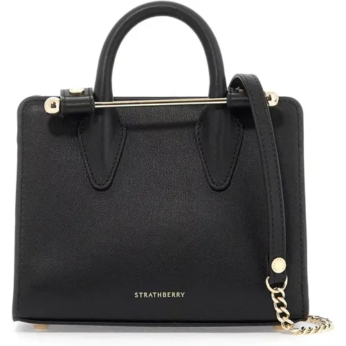 Iconic Nano Tote Bag in Leather , female, Sizes: ONE SIZE - Strathberry - Modalova