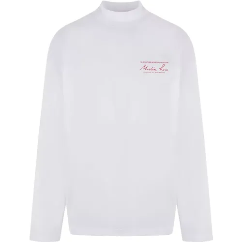 Logo Print Long Sleeve T-shirt , male, Sizes: M, L - Martine Rose - Modalova