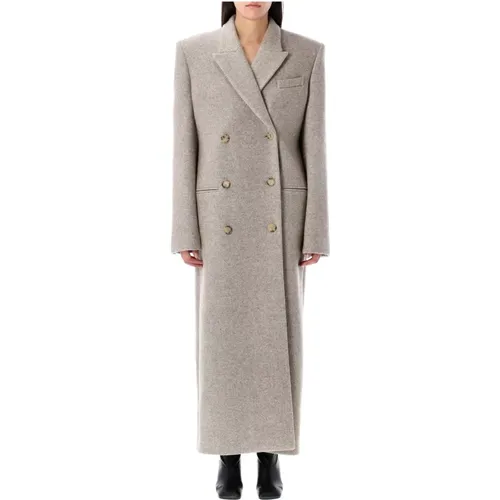 Wool-Cashmere Long Classic Coat , female, Sizes: S - Magda Butrym - Modalova