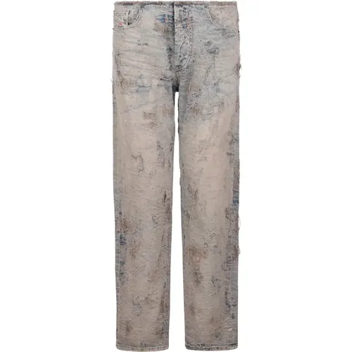 Distressed Gerades Jeans mit gerissenen Details , Damen, Größe: W24 - Diesel - Modalova