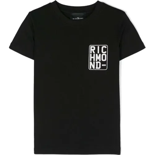 Logo Front Rundhals Kurzarm T-shirt - John Richmond - Modalova