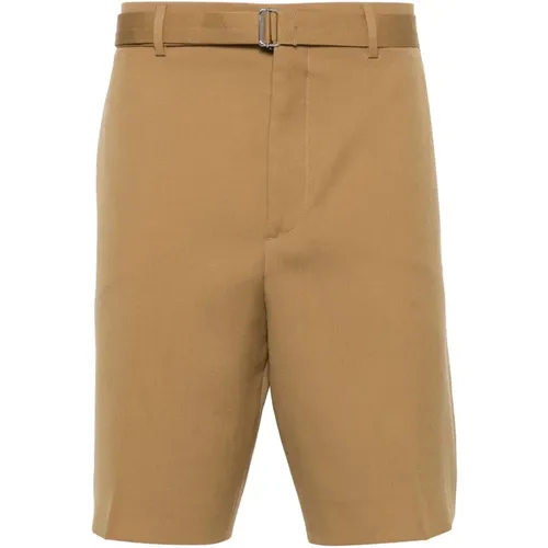 Pressed Crease Wool Shorts , male, Sizes: L - Lanvin - Modalova