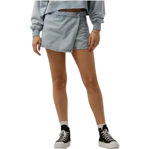 Blauer Wrap Skort für Damen , Damen, Größe: W28 - Calvin Klein - Modalova