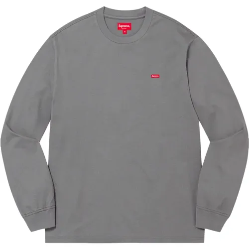 Limited Edition Charcoal Long Sleeve Tee , male, Sizes: XL, M, S - Supreme - Modalova