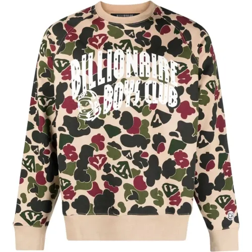 Camouflage Sweater with Logo Print , male, Sizes: XL, S - Billionaire - Modalova