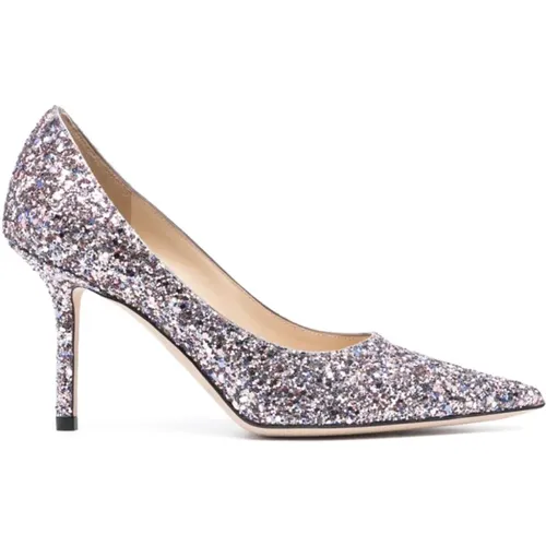 Love Glitter Pumps with Heel , female, Sizes: 4 1/2 UK, 5 UK, 8 UK, 5 1/2 UK, 2 1/2 UK, 3 1/2 UK - Jimmy Choo - Modalova