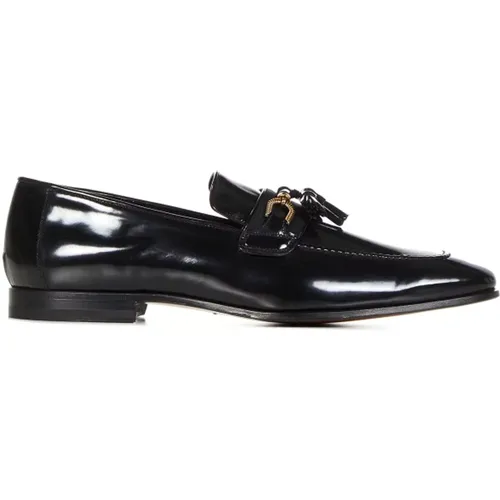 Schwarzer Lackloafer mit Metall-Horsebit - Tom Ford - Modalova