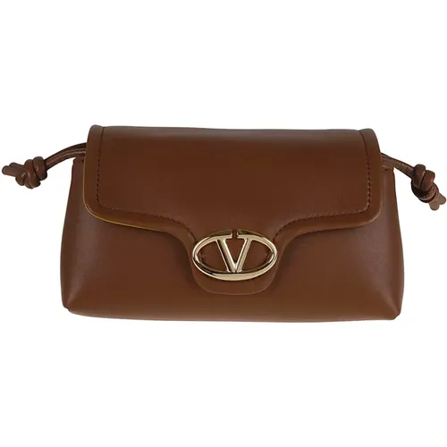 Drawstring VLogo Soft Tobacco Bag , female, Sizes: ONE SIZE - Valentino Garavani - Modalova