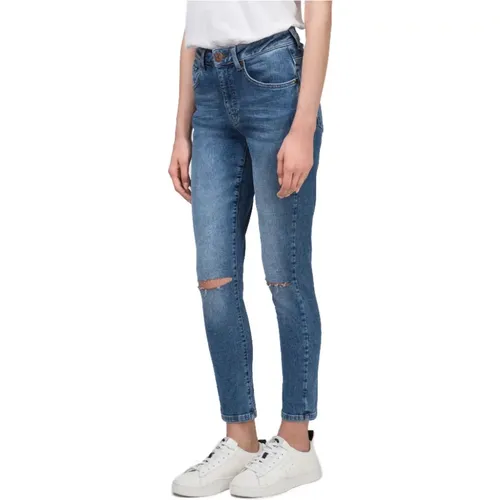 Denim Skinny Jeans mit Distressed Details , Damen, Größe: W30 - One Teaspoon - Modalova