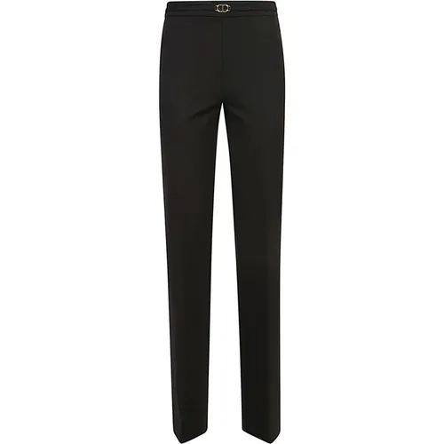 Schwarze Hose für Frauen AW24,Schwarze Hose mit Goldfarbenen Details - Twinset - Modalova