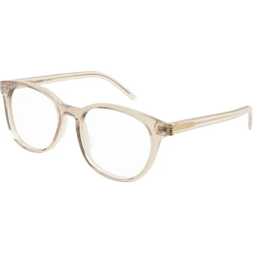 Transparent Nude Eyewear Frames , unisex, Sizes: 53 MM - Saint Laurent - Modalova
