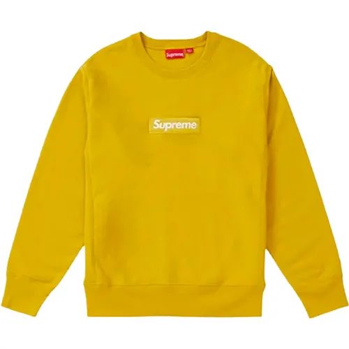 Limited Edition Mustard Box Logo , male, Sizes: M, XL, L, S - Supreme - Modalova