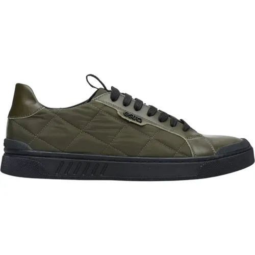 Herren Gesteppte Low-Top Sneakers in Grün Er00112919 , Herren, Größe: 41 EU - Estro - Modalova