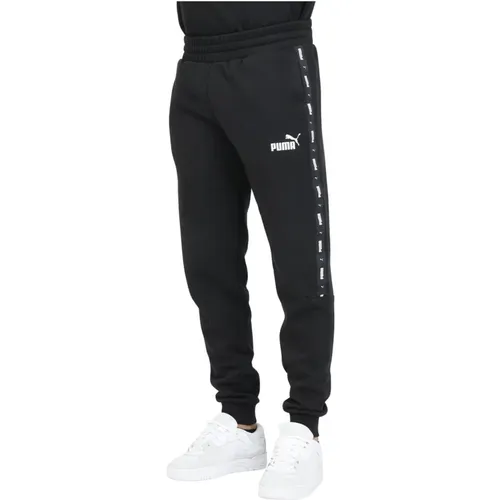 Sportliche Essentials Tape Schwarze Herrenhose , Herren, Größe: M - Puma - Modalova