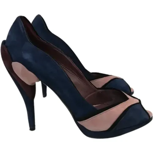 Pre-owned Suede heels , female, Sizes: 4 UK - Miu Miu Pre-owned - Modalova