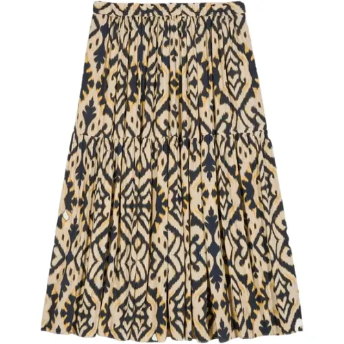 Yellow Printed Midi Skirt , female, Sizes: L - BA&SH - Modalova