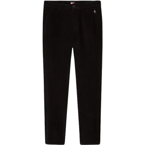 Schwarze Chino Samthose - Tommy Hilfiger - Modalova