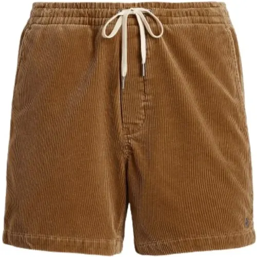 Corduroy Shorts Straight Cut Logo Embroidery , male, Sizes: L, S, XL, M - Polo Ralph Lauren - Modalova