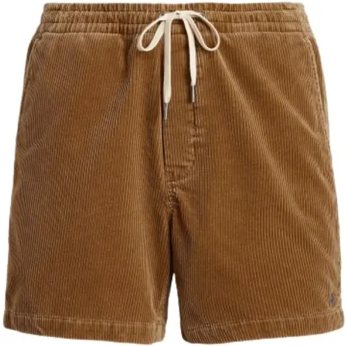 Corduroy Shorts Straight Cut Logo Embroidery , male, Sizes: L, XL - Polo Ralph Lauren - Modalova