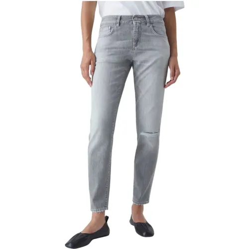 Slim-fit Grey Denim Jeans , female, Sizes: W27, W28 - closed - Modalova