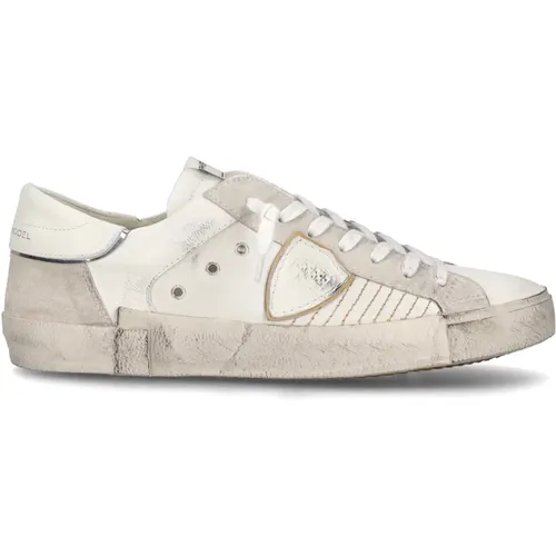 Weiße flache Schuhe Paris Sneaker - Philippe Model - Modalova