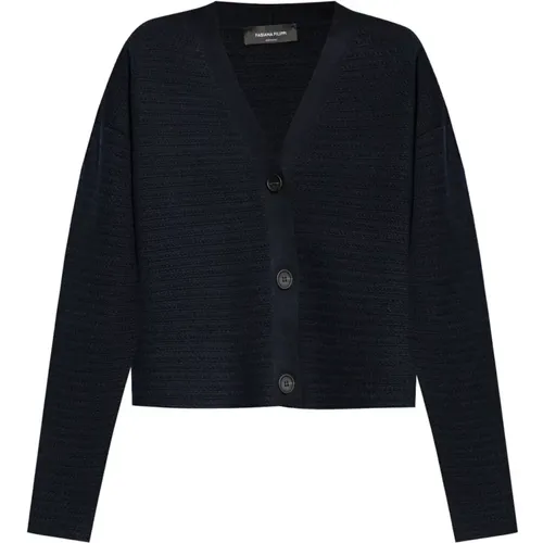 Navy Jacket , female, Sizes: S, M, XS - Fabiana Filippi - Modalova