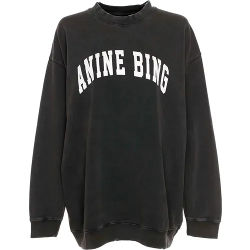 Vintage Oversized Sweatshirt mit Distressed-Details , Damen, Größe: M - Anine Bing - Modalova