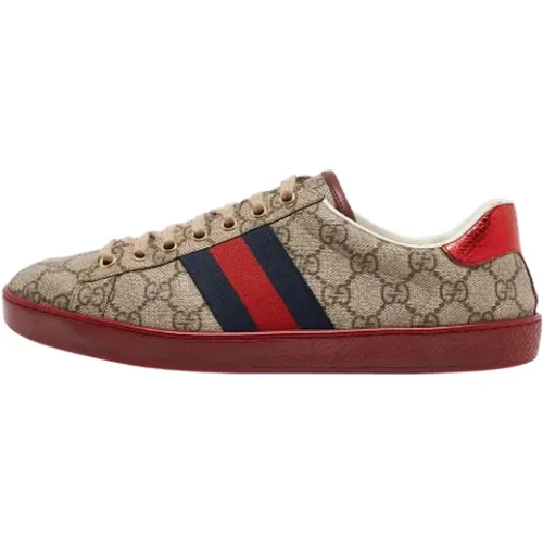 Pre-owned Beschichtetes Canvas sneakers - Gucci Vintage - Modalova