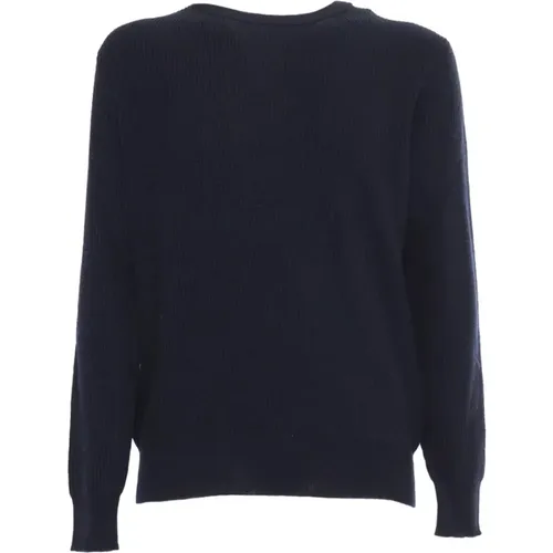 Navy R Neck Pullover Sweater , Herren, Größe: L - Ballantyne - Modalova