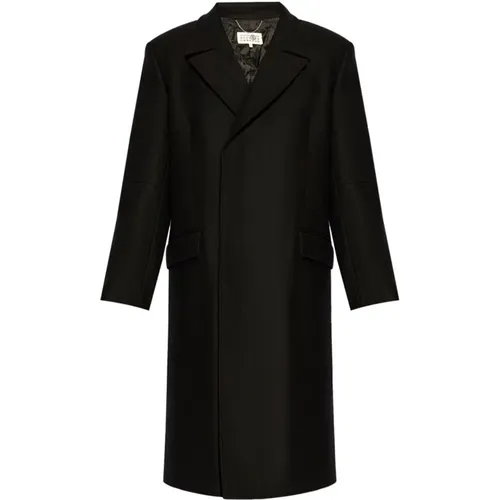 Schwarze Mäntel für Frauen - MM6 Maison Margiela - Modalova