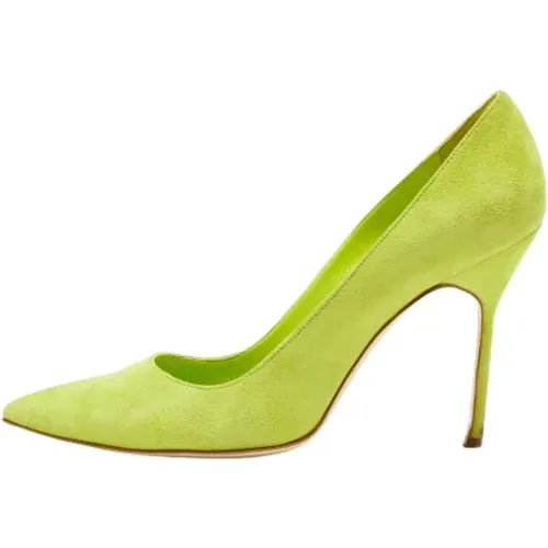 Pre-owned Suede heels , female, Sizes: 6 UK - Manolo Blahnik Pre-owned - Modalova