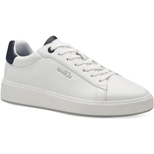 Weiße Sneakers für Männer , Herren, Größe: 41 EU - s.Oliver - Modalova