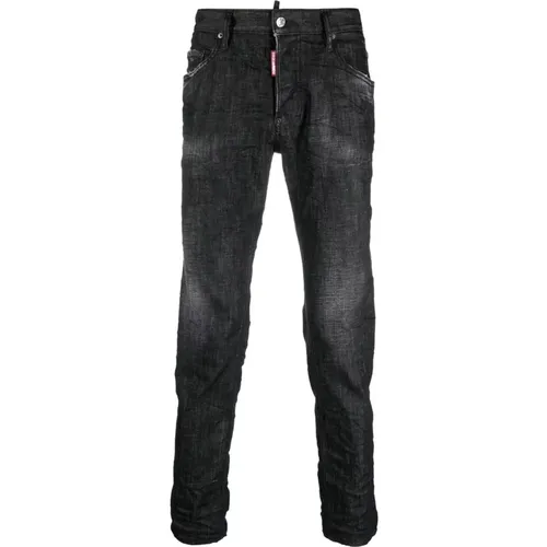 Slim Fit Cotton Jeans with Faded Denim , male, Sizes: S, L, M, XS, 3XL, 2XL, XL - Dsquared2 - Modalova