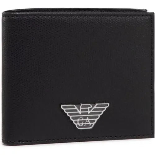 Wallet with Fabric and Bonded Leather Lining , male, Sizes: ONE SIZE - Emporio Armani - Modalova