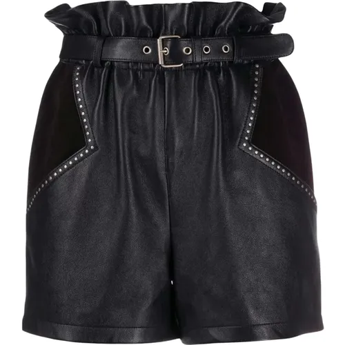 Casual Leather Shorts , female, Sizes: S - Saint Laurent - Modalova