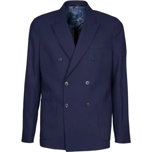 Blaue Woll-Deconstructed-Jacke Aw24 - PS By Paul Smith - Modalova