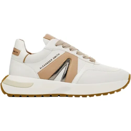 Weiße Nude Chunky Sneakers , Damen, Größe: 39 EU - Alexander Smith - Modalova