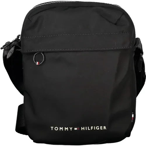 Verstellbare Umhängetasche Schwarz Kontrastdetails - Tommy Hilfiger - Modalova