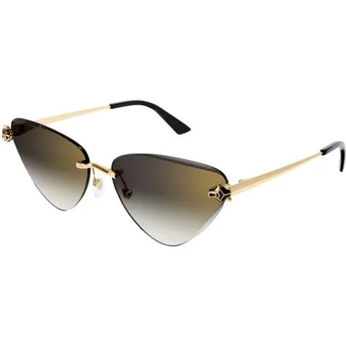 Panthère 3D Panther Sunglasses , female, Sizes: ONE SIZE - Cartier - Modalova