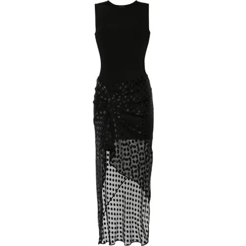 Jersey und Polka Dots Drapiertes Kleid - Givenchy - Modalova